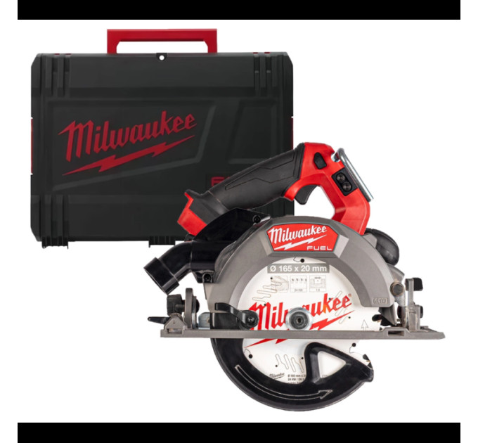 Пила дисковая аккумуляторная бесщеточная MILWAUKEE, M18 FCSDC165-0C, Ø165мм (каркас, кейс)