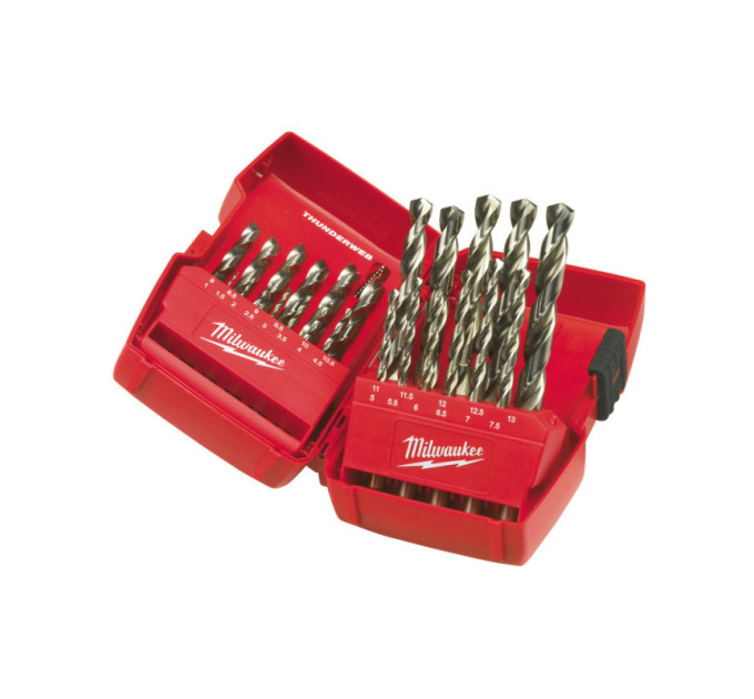 Набор сверл по металлу THUNDERWEB HSS-G MILWAUKEE, DIN-338, (Ø1-13мм) (замена на 4932493870)
