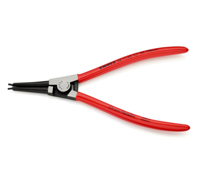 Щипцы для наружных стопорных колец прямые, Ø40-100мм KNIPEX 46 11 A3, Ø2,3мм фосфатированные