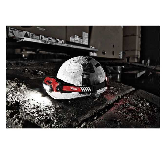 Фонарь светодиодный аккумуляторный налобный (зарядка через USB) MILWAUKEE L4 HL-VIS-301