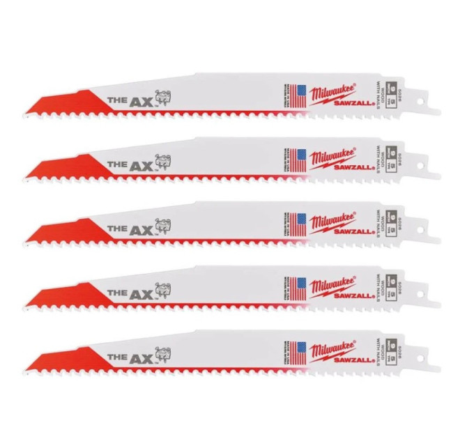Полотно для сабельных пил THE AX FANG TIP MILWAUKEE, 230х5,0мм, (5 шт), (замена на 48475026)