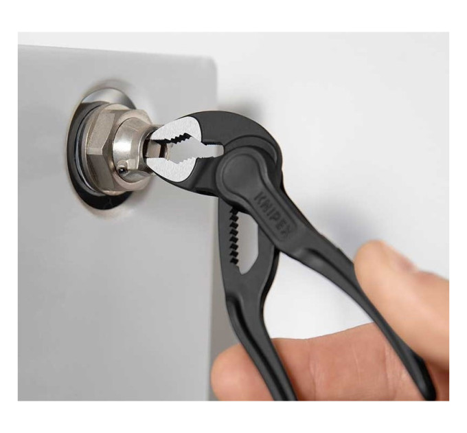 Клещи сантехнические переставные высокотехнологические, Ø28мм Cobra KNIPEX XS 87 00 100, фосфат