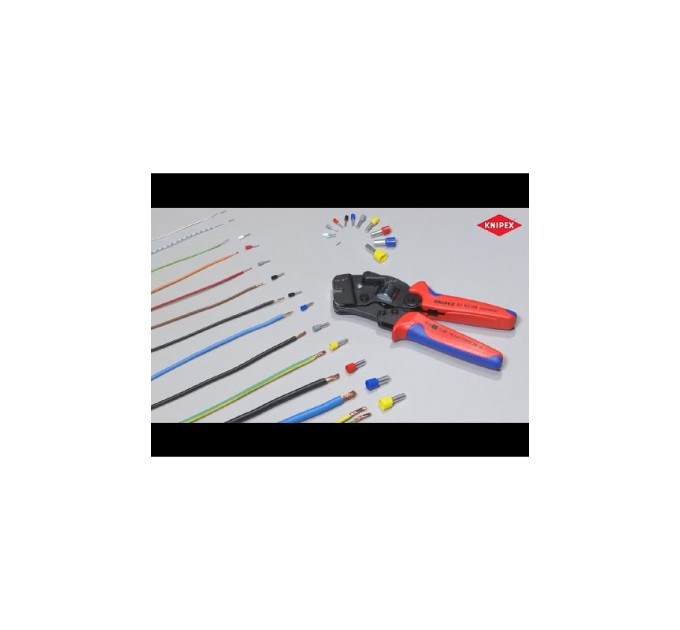 Инструмент для обжима контактных гильз 0,8-10,0мм², с автонастройкой KNIPEX 97 62 145 А, фосфат