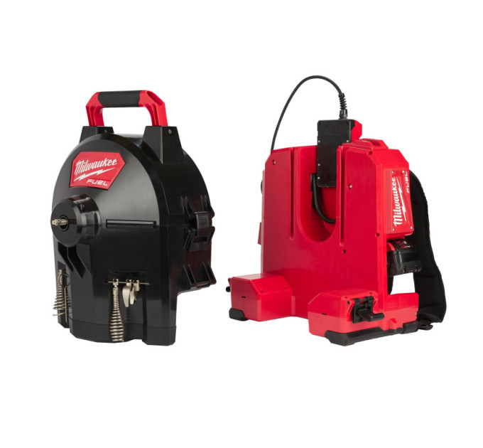 Машина прочистная аккумуляторная ранцевая MILWAUKEE M18 FFSDC16-502 трос 16мм (ЗУ+2акк.Х5Ач)