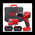 Дриль-шуруповерт акумуляторна безщіткова ударна MILWAUKEE M18 BLPDRC-402C (60Нм) (ЗУ+2Х4Ач+кейс)