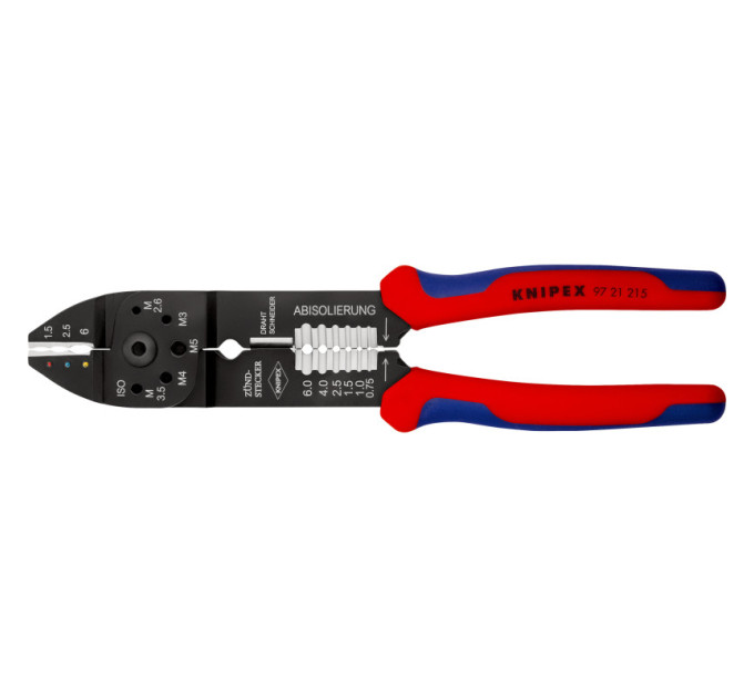 Клещи для опрессовки, резки и зачистки 230мм KNIPEX 97 21 215, фосфатированные