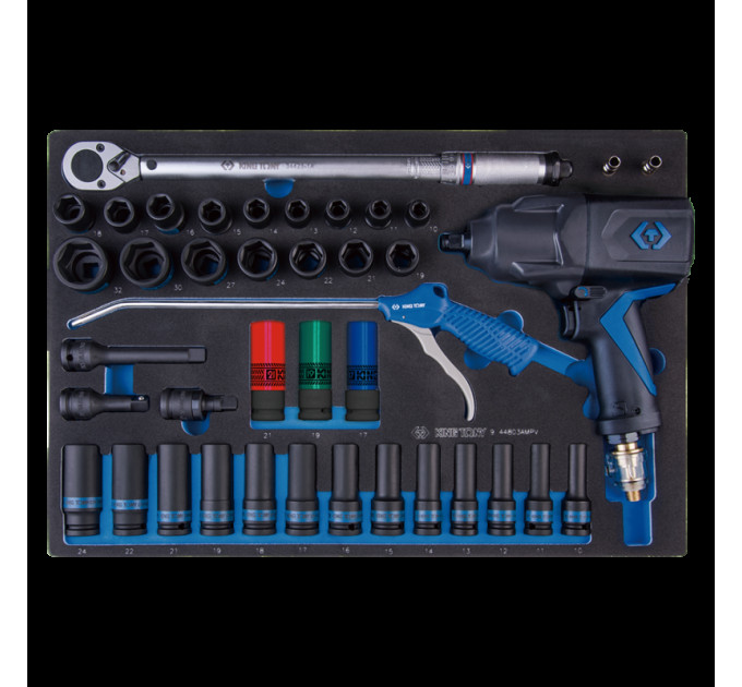 Набір інструментів 41PC.1/2"DR.COMPOSITE IMPACT WRENCH SET METRIC WITH SOCKET(EVA FOAM)"