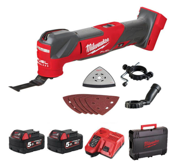 Инструмент многофункциональный аккумуляторный бесщёточный MILWAUKEE M18 FMT-502X (ЗУ+2ак.Х5А+HDкейс)