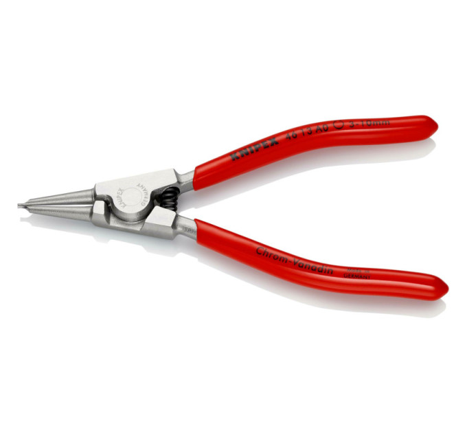 Щипцы для наружных стопорных колец прямые, Ø3-10мм KNIPEX 46 13 A0, Ø0,9мм хромированные