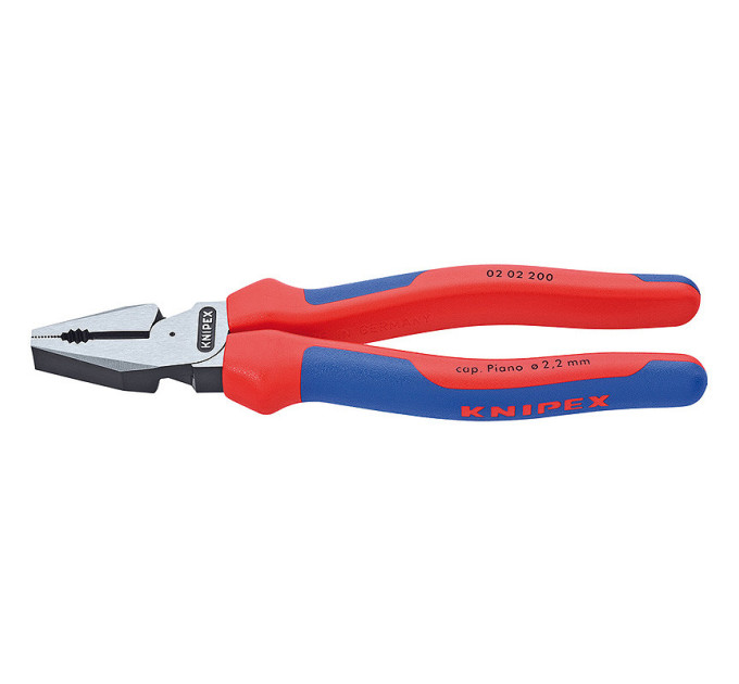 Пассатижи (плоскогубцы) особой мощности Ø13,0мм, 200мм KNIPEX 02 02 200 SB, фосфатированные