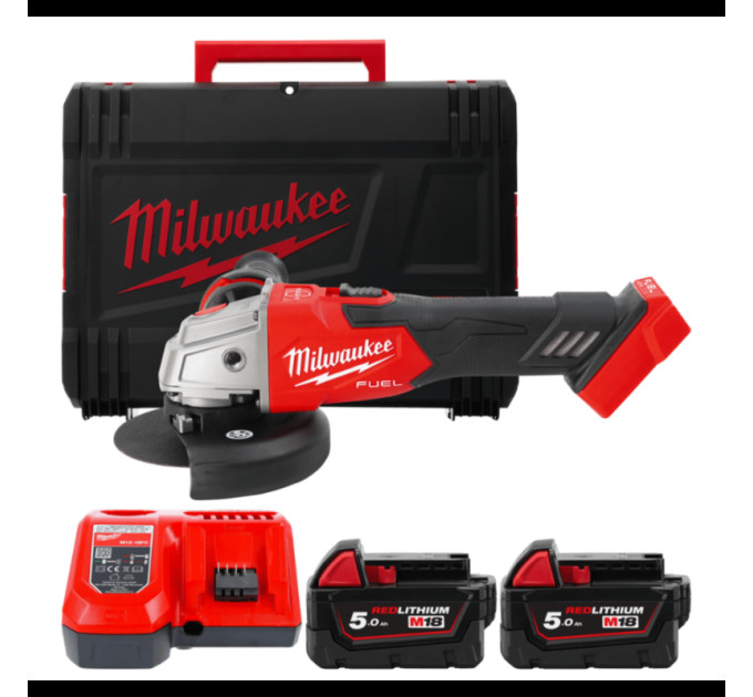 Шліфмашина кутова - болгарка акумуляторна безщіткова MILWAUKEE Ø125мм M18 FSAG125XB-502X