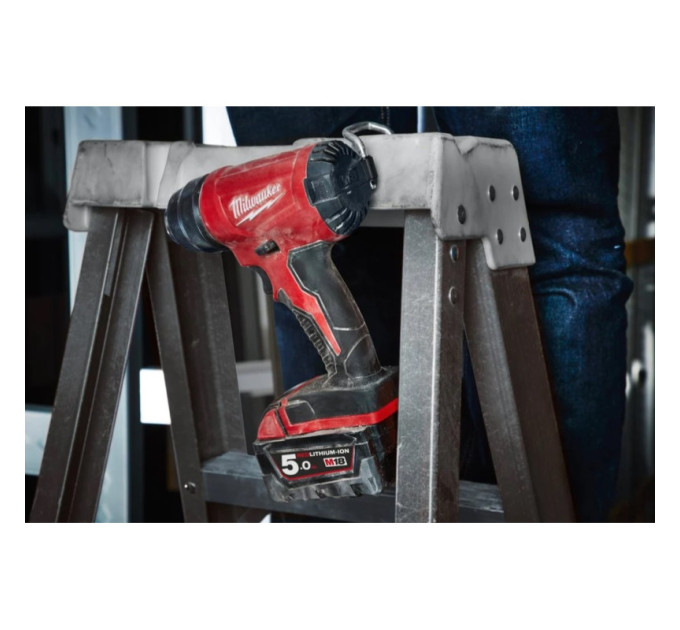 Пистолет горячего воздуха - фен аккумуляторный MILWAUKEE M18 BHG-502C (ЗУ+2акк.Х5Ач+кейс)