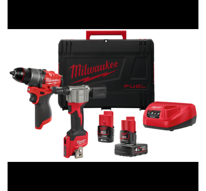 Набор из 2 инструментов аккумуляторных бесщеточных MILWAUKEE M12 FPP2D2-422X (HDкейс)