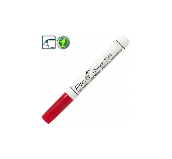 Маркер с жидкой краской Pica 524/40 Classic Industry Paint Marker, красный