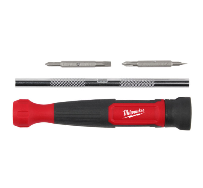 Отвертка со сменными вставками 4 в 1 (PH00 и SL 0,23x1,5 / PH0 и SL 0,5x3,0) MILWAUKEE