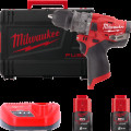 Дриль-шуруповерт акумуляторна безщіткова ударна MILWAUKEE M12 FPDX-202X (37Нм) (ЗУ+2акХ2Ач+кейс)