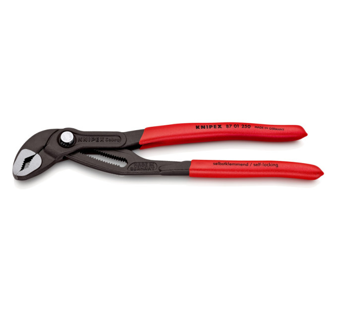 Клещи сантехнические переставные высокотехнологические, Ø50мм Cobra KNIPEX 87 01 250 SB, фосфат