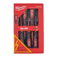 Набор отверток трехгранных изолированных VDE MILWAUKEE, (SL2,5/SL3/SL4/SL5.5/PH1/PH2/тестер), (7шт) Набор отверток трехгранных изолированных VDE MILWAUKEE, (SL2,5/SL3/SL4/SL5.5/PH1/PH2/тестер), (7шт)