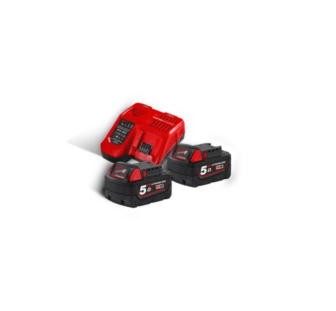 Энергокомплект MILWAUKEE M18 NRG-502 (ЗУ M12-18C+2акк.Х5Ач В5)