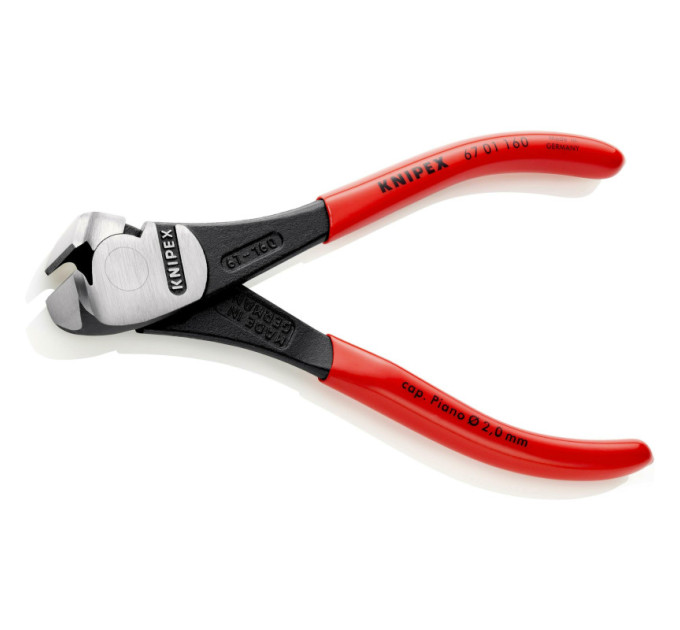 Кусачки торцевые (клещи) особой мощности, Ø4,5мм KNIPEX 67 01 160, фосфатированные