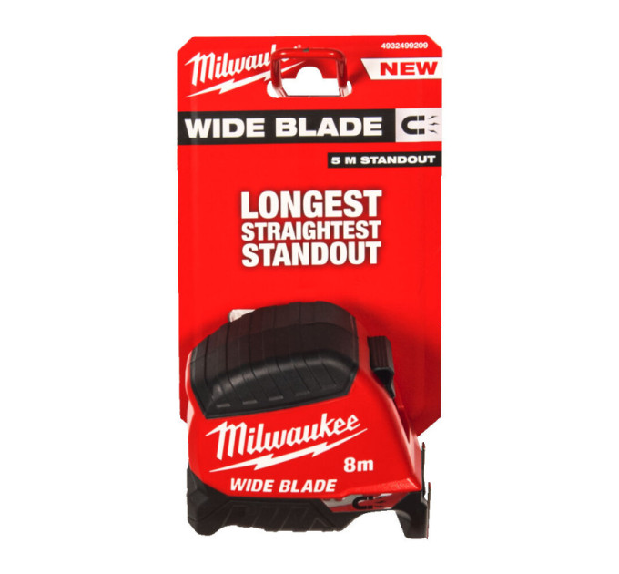 Рулетка магнитная WIDE BLADE MAGNETIC MILWAUKEE (Gen2), 8м (35мм)