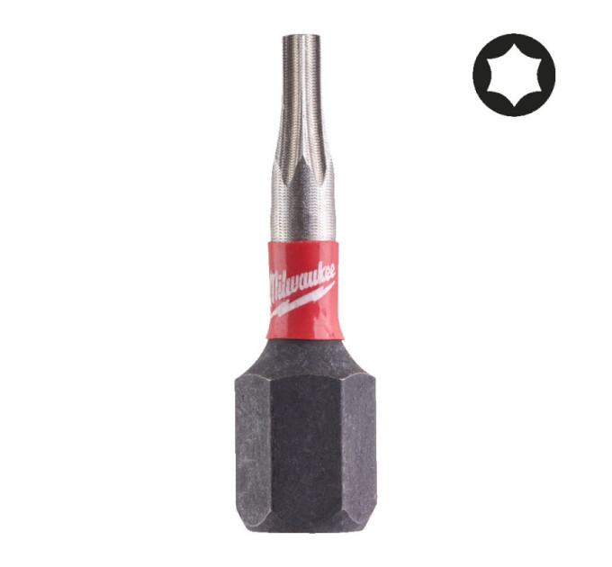 Бита SHOCKWAVE MILWAUKEE, TX8, 25мм, (3шт)