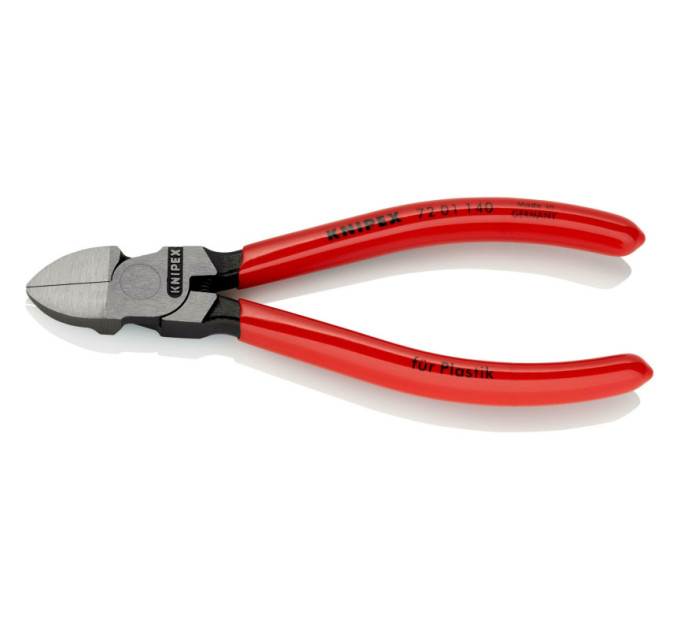 Кусачки боковые (бокорезы) для пластмассы, 140мм KNIPEX 72 01 140, фосфатированные