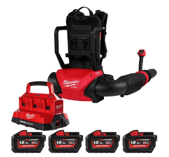 Повітродувка ранцева безщіткова акумуляторна MILWAUKEE M18 F2BPB-124, (заміна на 4933499231)
