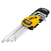 Набір Г-подібних екстрадовгих ключів HEX з кулею 10 пр. JCB Tools JCB-5102XLB