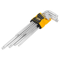 Haбіp Г-подіб. ключів подовжених з отвором TORX 9 пр. (T10H-T50H) JCB Tools JCB-5098TXL