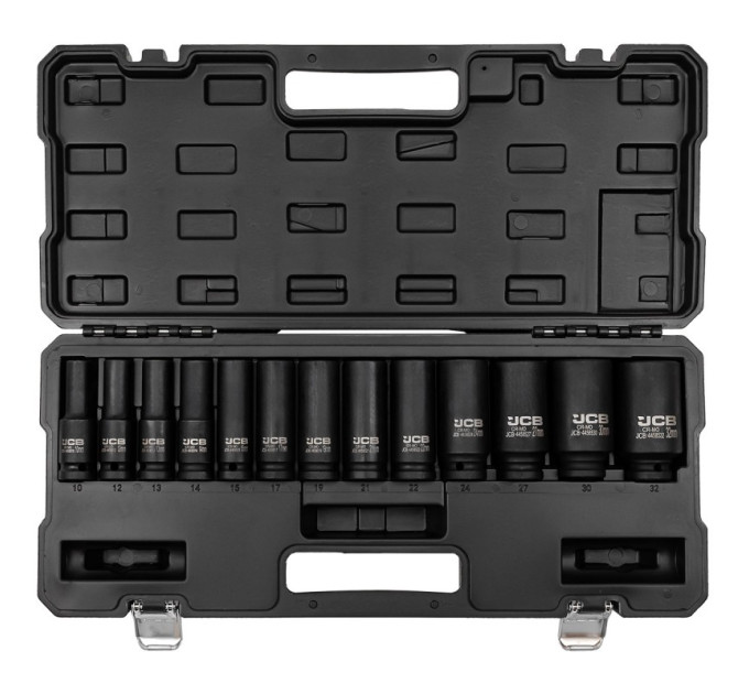 Набір головок ударних глибоких 13 од. 1/2" (6-гр.) JCB Tools JCB-4131-5MPB