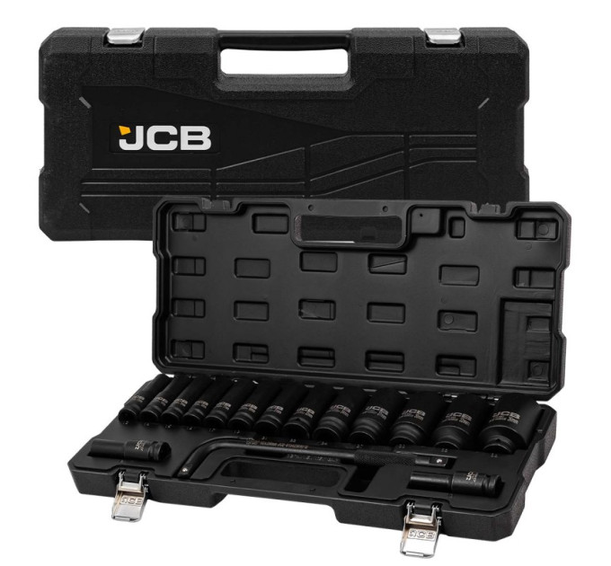 Набір головок ударних глибоких 16 од. 1/2'' (6-гр.) JCB Tools JCB-4166A-5MPB