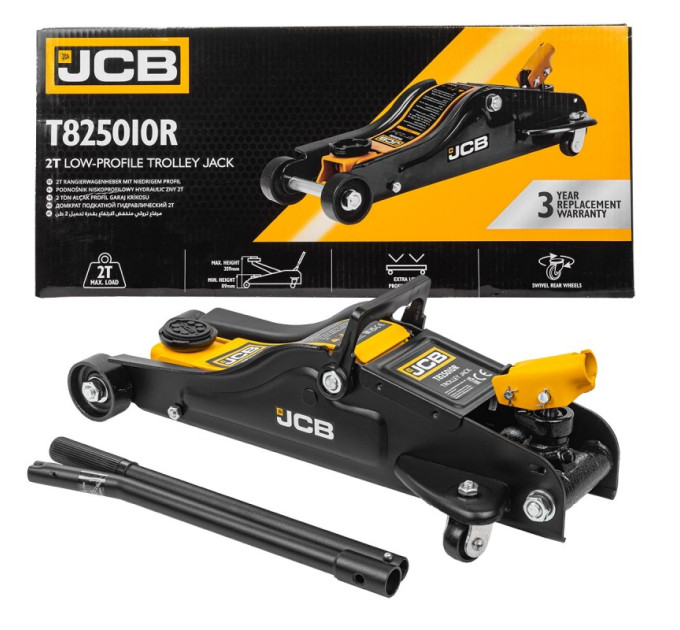 Домкрат підкатний гідравлічний низькопрофільний (89-359 мм) 2т JCB Tools JCB-T825010R