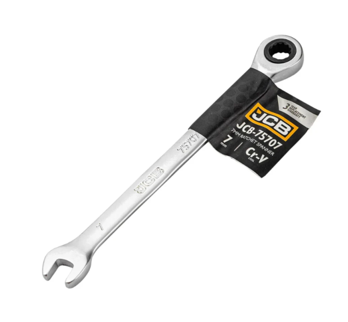 Ключ гайковий з тріскачкою 7 мм JCB Tools JCB-75707