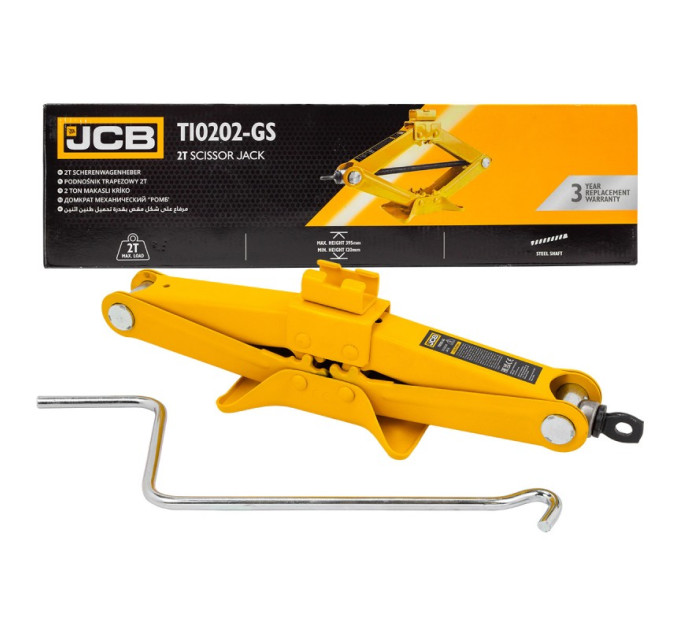 Домкрат гвинтовий "ромб" (120-395 мм) 2т JCB Tools JCB-T10202-GS