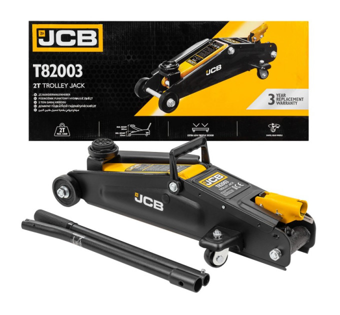 Домкрат підкатний гідравлічний (130-380 мм) 2т JCB Tools JCB-T82003