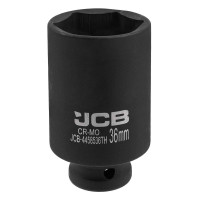 Гoлoвкa тopцeвa удapнa глибока тонкостінна 1/2” 36 мм (6-гранна) JCB Tools JCB-4458536TH
