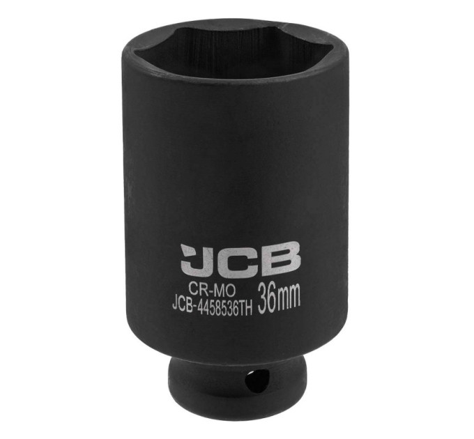 Гoлoвкa тopцeвa удapнa глибока тонкостінна 1/2” 36 мм (6-гранна) JCB Tools JCB-4458536TH