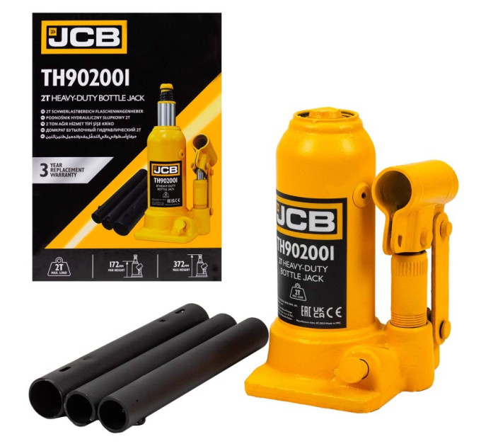 Домкрат пляшковий (172-372 мм) 2т JCB Tools JCB-TH902001