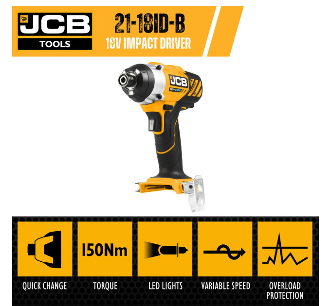 Акумуляторний гвинтоверт JCB Tools JCB-18ID-B-E