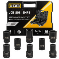 Набір головок ударних глибоких 8 од. 1'' (6-гр.) JCB Tools JCB-8081-5MPB