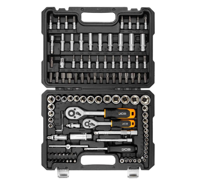 Набір інструментів 108 пр. 1/4", 3/8" (6-гр.) (4-22 мм) JCB Tools JCB-41082-5DS