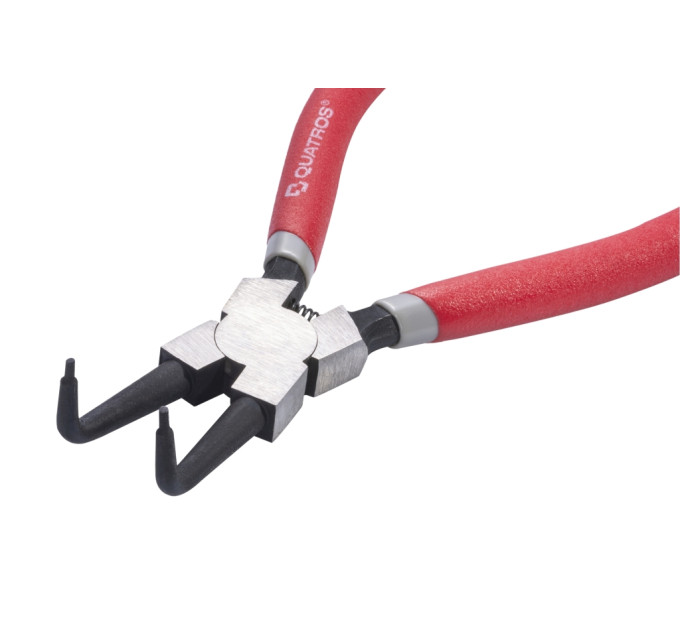Кліщі для стопорних кілець 7" внутрішні зігнуті QUATROS QS53006