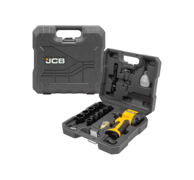 Гайковерт пневматичний ударинй 1/2" (з комплектом головок) JCB Tools JCB-RP9515 KIT