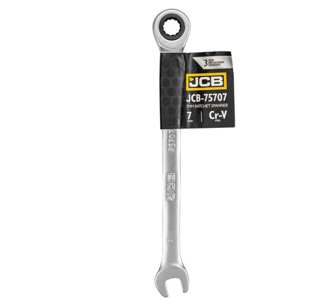 Ключ гайковий з тріскачкою 7 мм JCB Tools JCB-75707