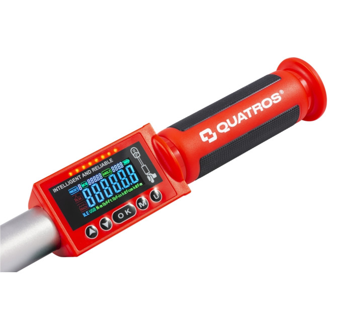 Динамометричний ключ цифровий 1/2" 6.8-135 Нм з вимірюванням кута QUATROS QS56135