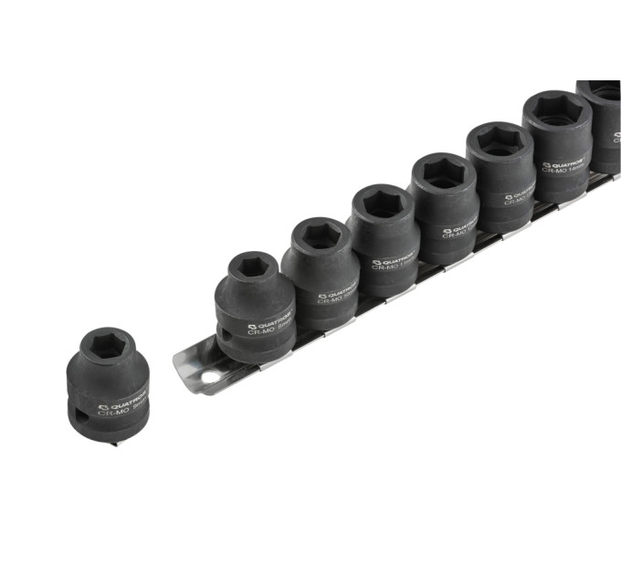 Набір низькопрофільних ударних головок 1/2" (17 предм.) QUATROS QS50117