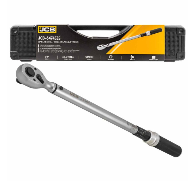 Динамометричний ключ 1/2" (40-220 Нм) JCB Tools JCB-6474535