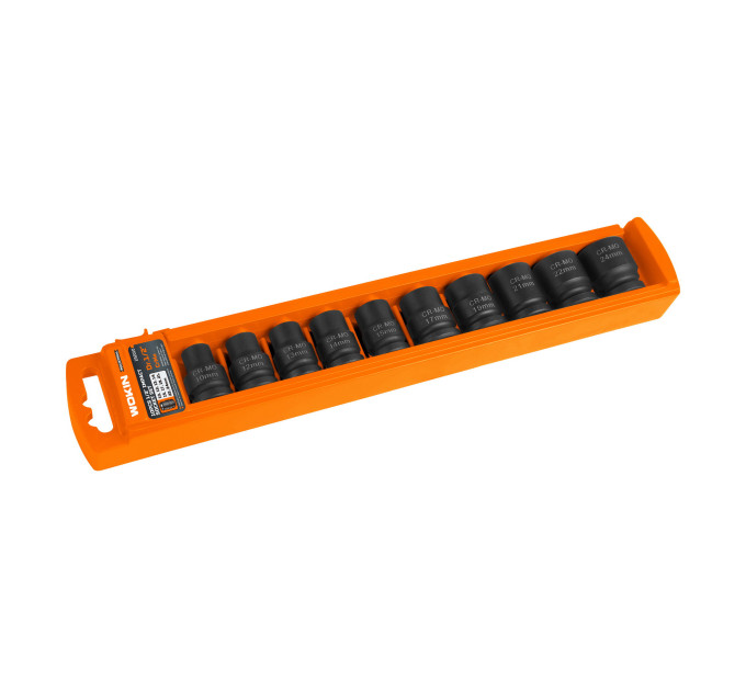 Набір головок ударних 1/2″ 10 пр. (10/12/13/14/15/17/19/21/22/24 мм) WOKIN WK-232010