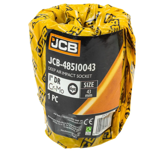 Головка торцева ударна глибока 1" 43 мм (6-гр.) JCB Tools JCB-48510043